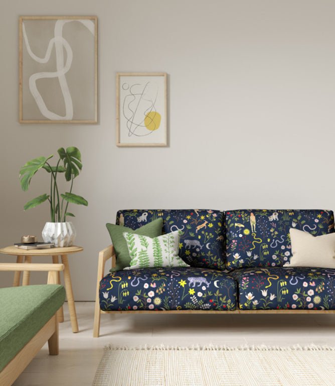 Garden of Eden Fabric / Midnight - Just Fabrics