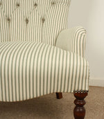 JF Ticking Fabric / Sage - Just Fabrics