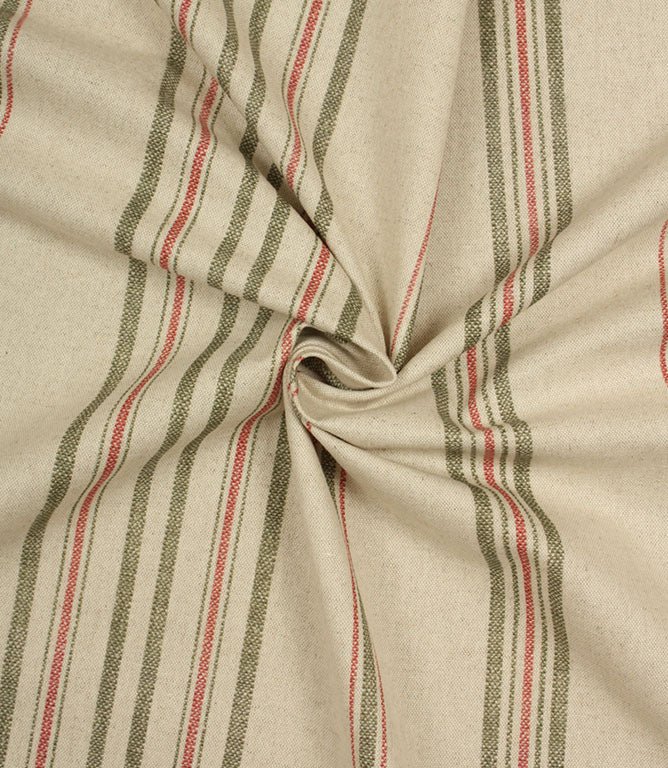 Thomas Stripe Fabric / Red - Just Fabrics