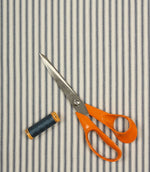 Painswick Ticking Fabric / Blue - Just Fabrics