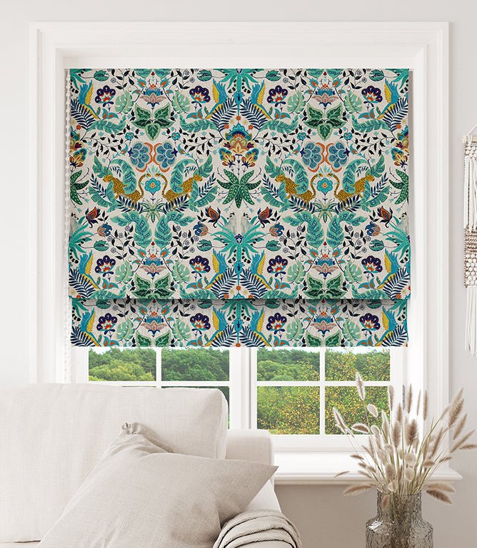 Wild Eden Fabric / Azure - Just Fabrics