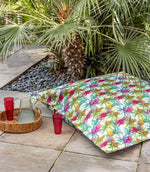Pineapple Outdoor Fabric / Blanc - Just Fabrics