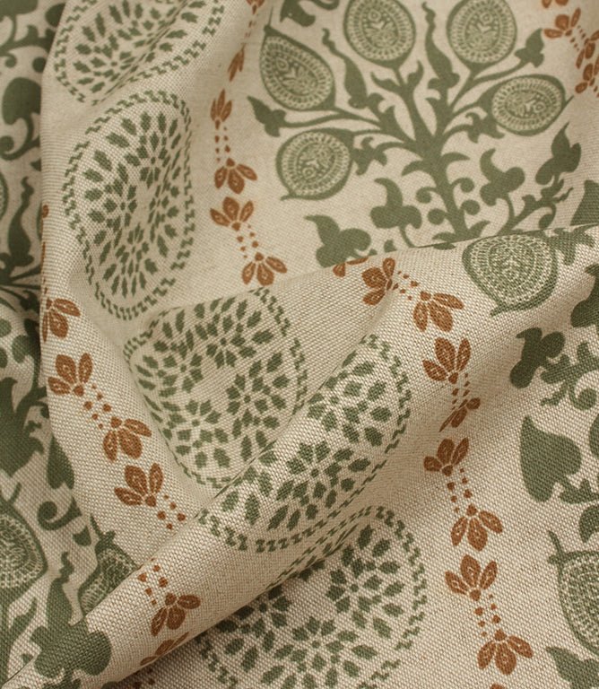Novelli Fabric / Olive Green / Hazelnut - Just Fabrics