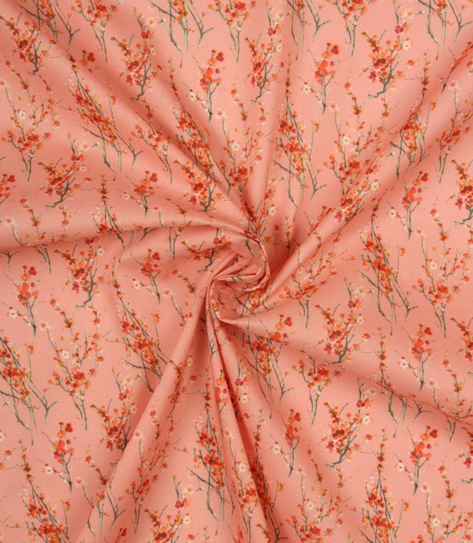 Seville Lomond Fabric / Peach - Just Fabrics
