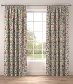 Mia Fabric / Blush / Blue - Just Fabrics