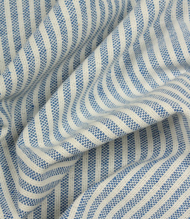 Sandbank Stripe Fabric / Royal - Just Fabrics