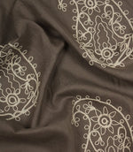 Kashmir Fabric / Slate / Ivory - Just Fabrics