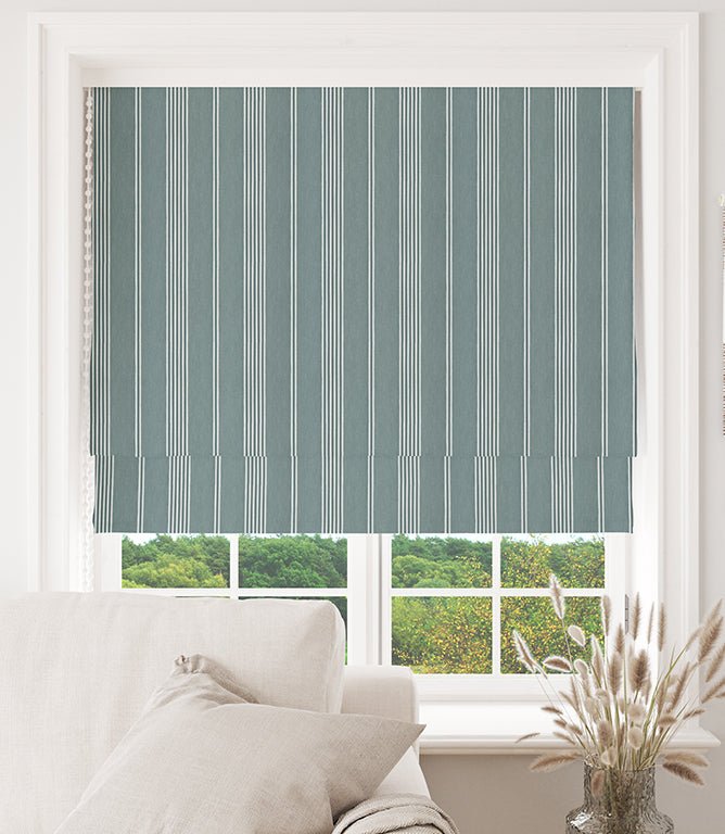 Cheltenham Stripe Fabric / Adriatic - Just Fabrics