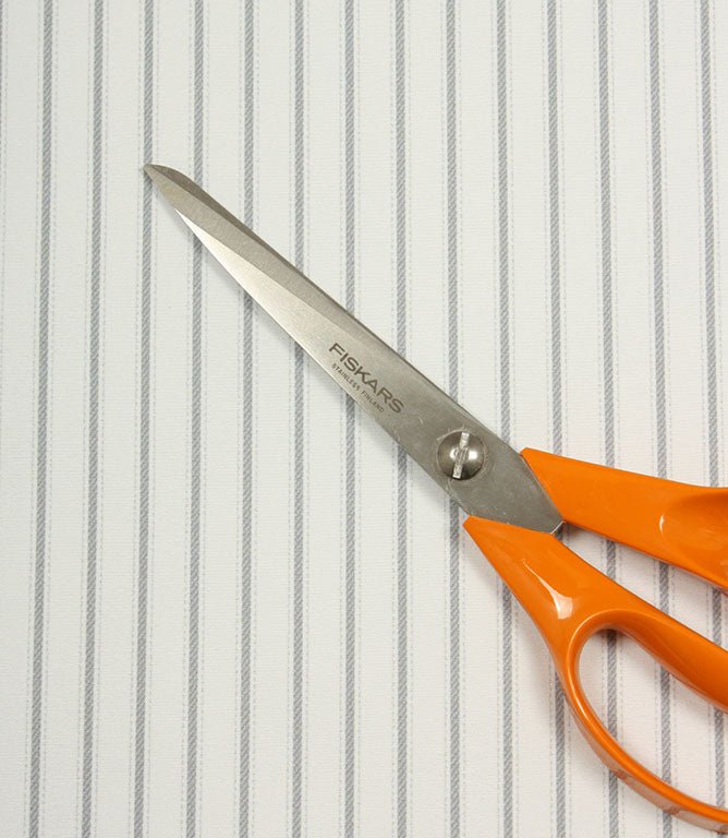 JF Ticking Blackout Lining Fabric / Grey - Just Fabrics