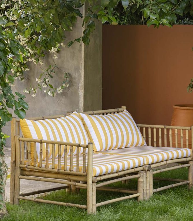 Monaco Stripe Outdoor Fabric / Noir - Just Fabrics