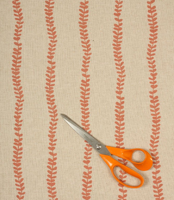 Harriet Trail Fabric / Coral - Just Fabrics