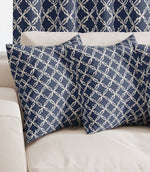 Hedgerow Tile Fabric / Indigo - Just Fabrics