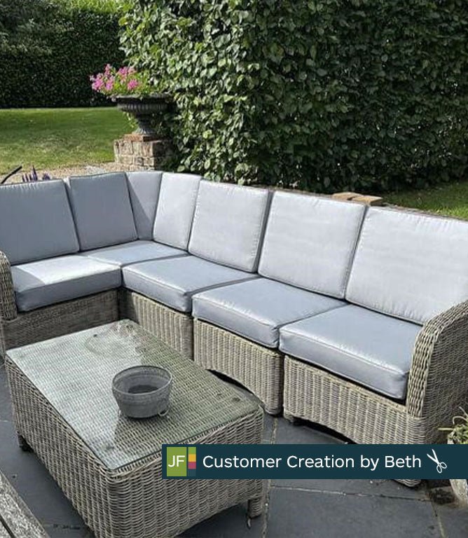 Dartmouth Outdoor Fabric / Grey - Just Fabrics