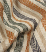 Bourton Stripe Fabric / Burnt Orange - Just Fabrics
