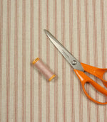 JF Linen Ticking Fabric / Pink - Just Fabrics