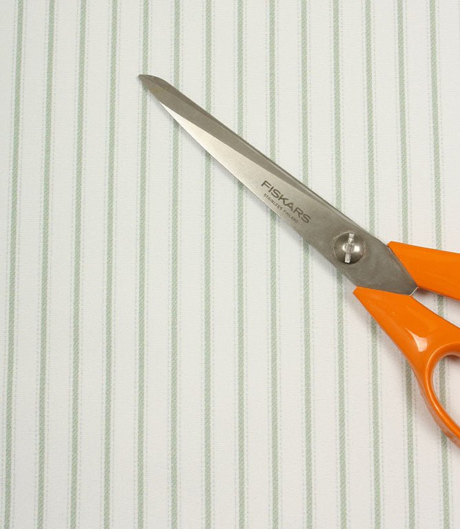 JF Ticking Blackout Lining Fabric / Sage - Just Fabrics