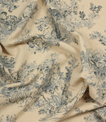 Chateau Toile Fabric / Blue - Just Fabrics