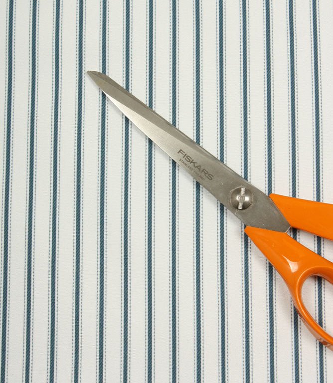 JF Ticking Blackout Lining Fabric / Navy - Just Fabrics