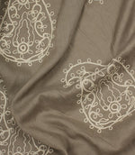 Kashmir Fabric / Linen / Ivory - Just Fabrics