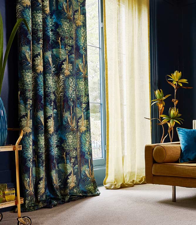 Forbidden Forest Fabric / Sapphire - Just Fabrics