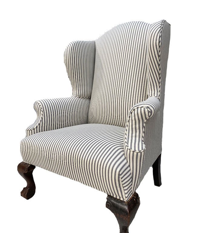 JF Ticking Fabric / Blue - Just Fabrics