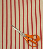 Riviera Stripe Outdoor Fabric / Red - Just Fabrics