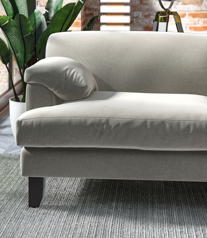 Harrow Chenille FR Fabric / Smoke - Just Fabrics