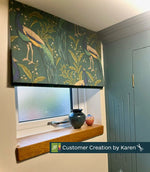 Mr Peacock Fabric / Teal - Just Fabrics