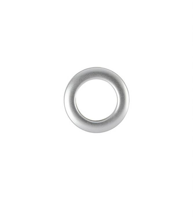 36mm Clip on Eyelet rings Satin Chrome Pack of 36 - Just Fabrics