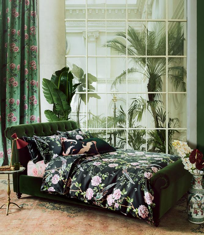 Vintage Chinoiserie Midnight Bedding Set - Just Fabrics