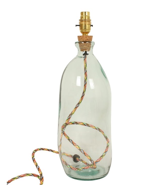 Hartland 41cm Recycled Glass Natural Lamp Base - Just Fabrics