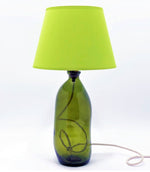 Hartland 41cm Recycled Glass Olive Green Lamp Base - Just Fabrics