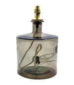 Brixham 32cm Recycled Glass Smoke Lamp Base - Just Fabrics