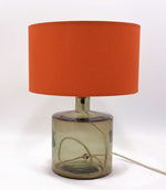 Brixham 32cm Recycled Glass Smoke Lamp Base - Just Fabrics