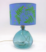 Braunton 29cm Recycled Glass Light Blue Cream Flex Lamp Base - Just Fabrics