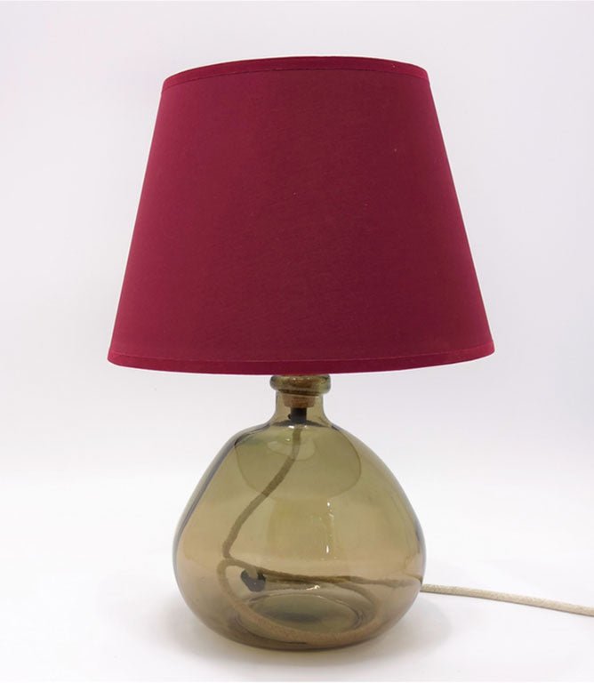 Braunton 29cm Recycled Glass Smoke Lamp Base - Just Fabrics
