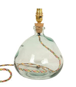 Braunton29cm Recycled Glass Natural Multi Flex Lamp Base - Just Fabrics