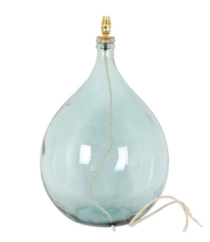 Branscombe 62cm Recycled Glass Light Blue Lamp Base