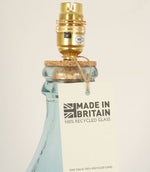 Branscombe 62cm Recycled Glass Light Blue Lamp Base - Just Fabrics