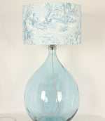 Branscombe 62cm Recycled Glass Light Blue Lamp Base - Just Fabrics