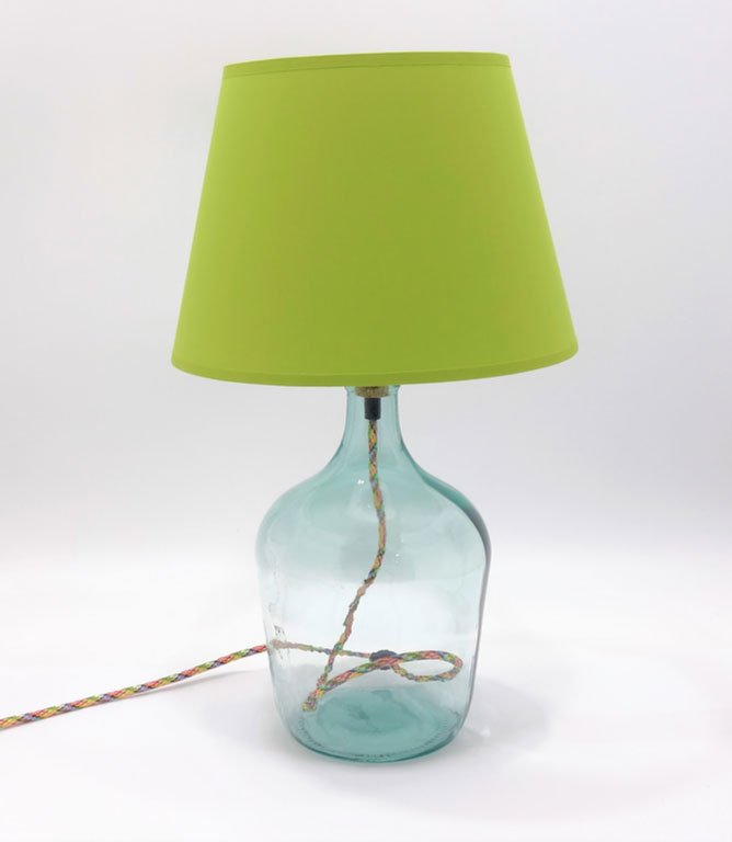 Moreton 36cm Recycled Glass Natural Lamp Base - Just Fabrics