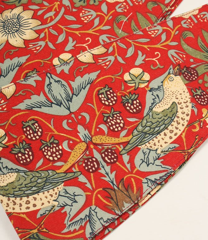 Strawberry Thief Tiebacks - Red - Just Fabrics