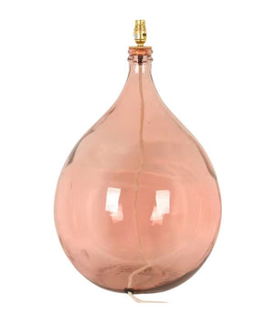 Branscombe 62cm Recycled Glass Pink Lamp Base
