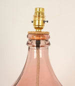 Branscombe 62cm Recycled Glass Pink Lamp Base - Just Fabrics