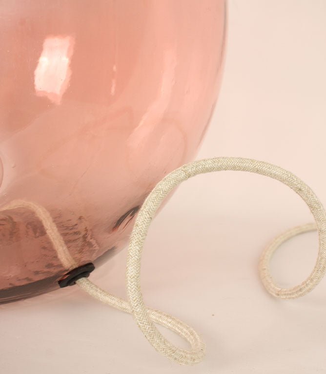 Branscombe 62cm Recycled Glass Pink Lamp Base - Just Fabrics