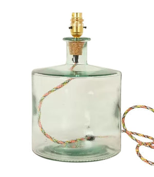 Brixham 32cm Recycled Glass Natural Lamp Base