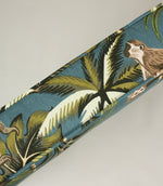 Mr Monkey Teal Piped Window Seat - Just Fabrics