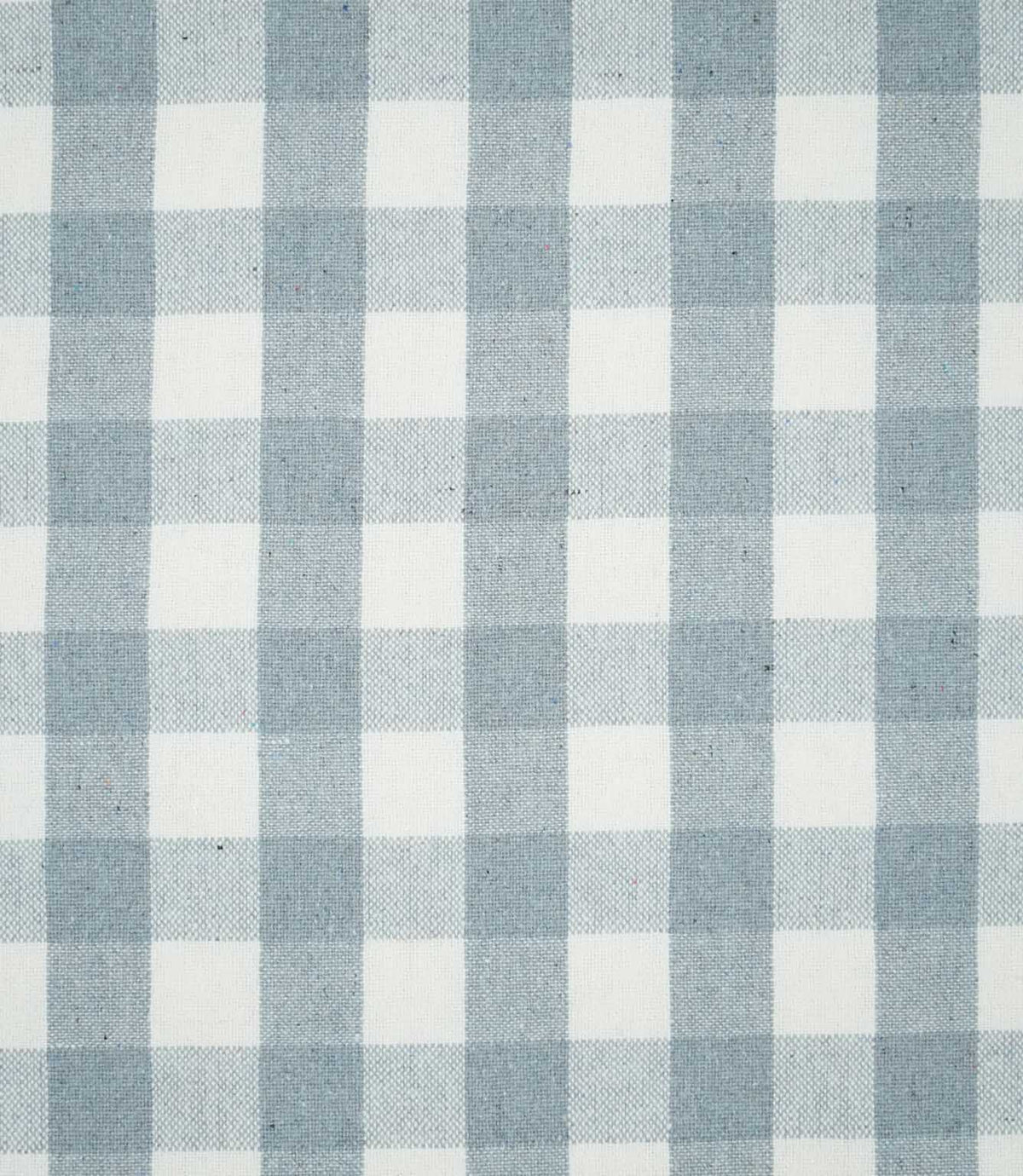 Aldsworth Check Haze fabric featuring a classic large-scale check pattern in soft hazy blue and white with a subtly textured woven finish.