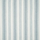 Full pattern view of Aldsworth Stripe Haze fabric featuring evenly spaced blue-grey and white vertical stripes with fine parallel detailing.