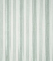 Full pattern view of Aldsworth Stripe Mint fabric featuring alternating wide and narrow mint green and white vertical stripes with a textured woven finish.